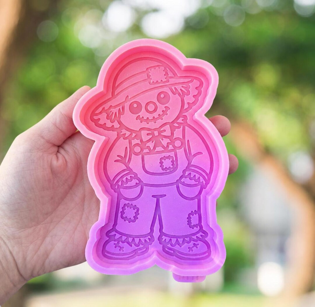 Fall Racoon Freshie Scarecrow Silicone Freshie Mold, Fall Silicone Molds for Freshies and ...