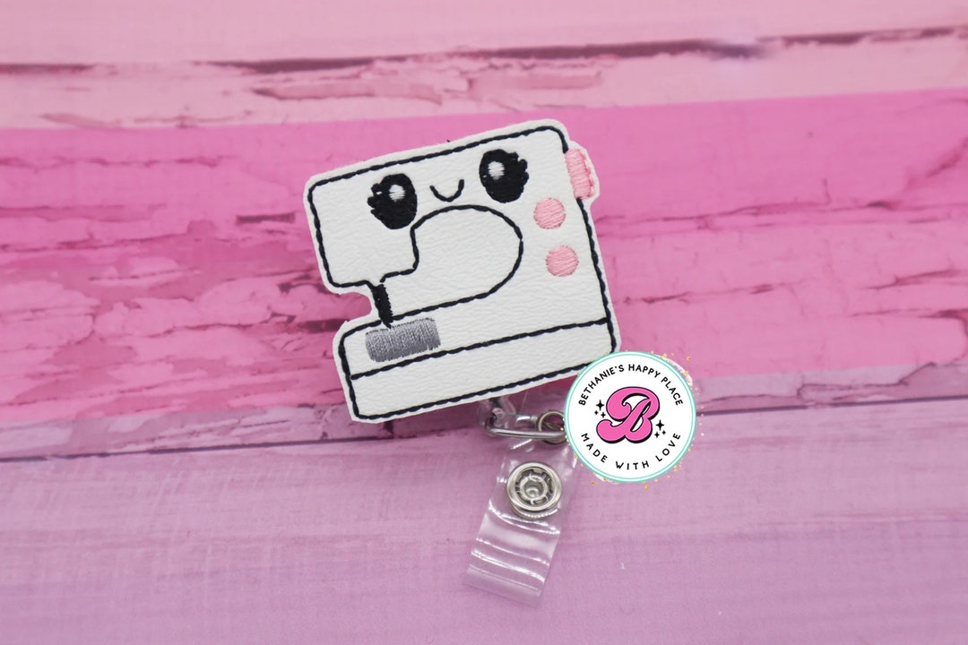 Sewing Machine Badge Reel Sewing Machine Badge Clip Sewing Etsy