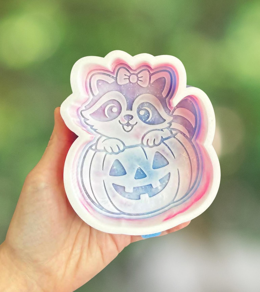 Fall Racoon Freshie Halloween Raccoon Silicone Freshie Mold, Pumpkin Mold, Halloween Molds ...