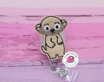 Meerkat badge reel - meerkat badge holder - badge reel nurse - badge reel teacher - retractable - lanyard - badge clip - animal badge reel