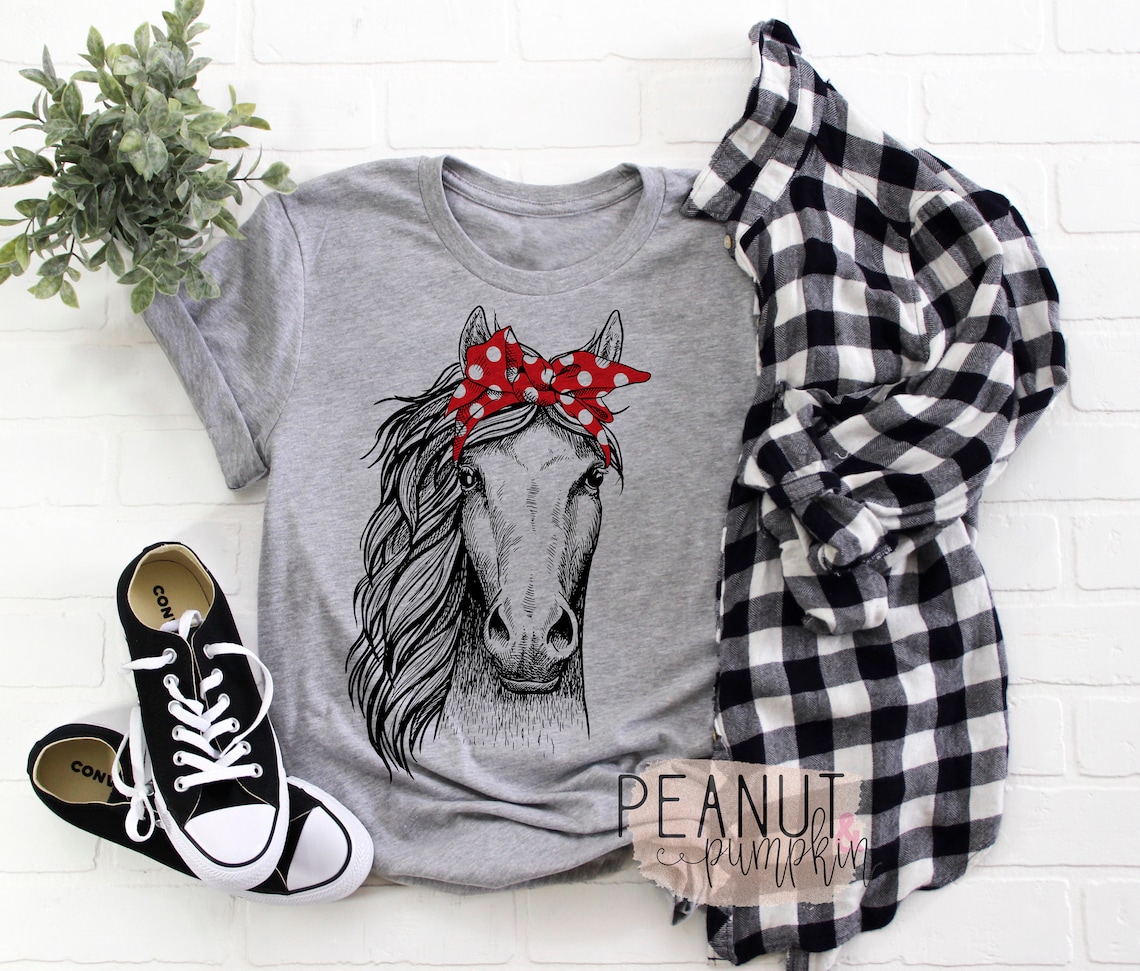 Camisa de caballo camisa de caballo mujeres camiseta de Etsy