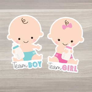 Baby shower stickers, boy girl stickers, gender reveal stickers, gender reveal party favors, gender stickers, baby boy, baby girl stickers