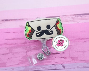 Burrito badge reel - burrito badge holder - food badge reel - taco badge reel - cute badge reel - burrito gifts - nurse badge holder