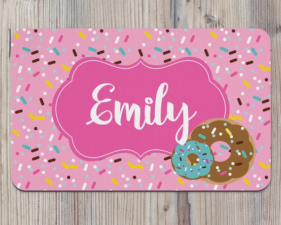 donut placemat gifts for girls placemats for kids Donut gifts donut table decor sprinkles gifts personalized placemat girls placemat