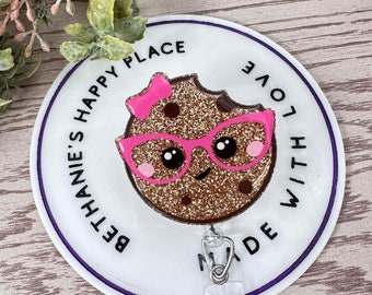Chocolate Chip Cookie Badge Reel: Acrylic Teacher ID Holder