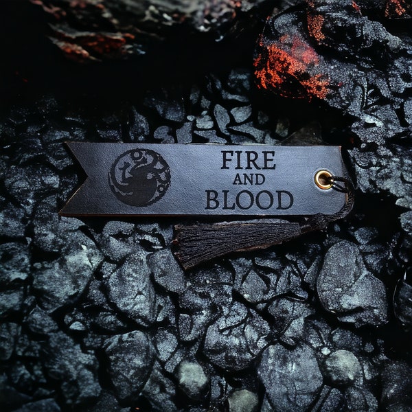 Genuine Leather Fire and Blood Targaryen Bookmark