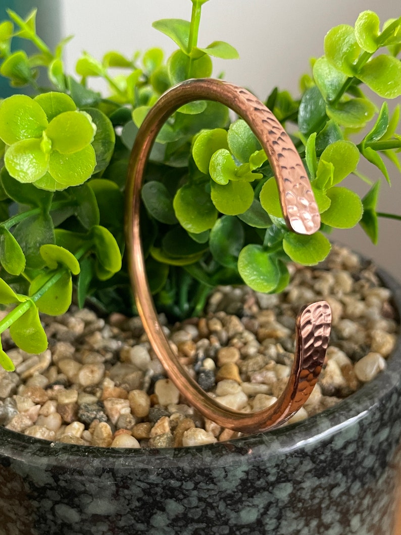 Copper Healing Bracelet Hammered Overlap Copper Cuff Bangle Handmade in Nepal Ideal for Gift image 3