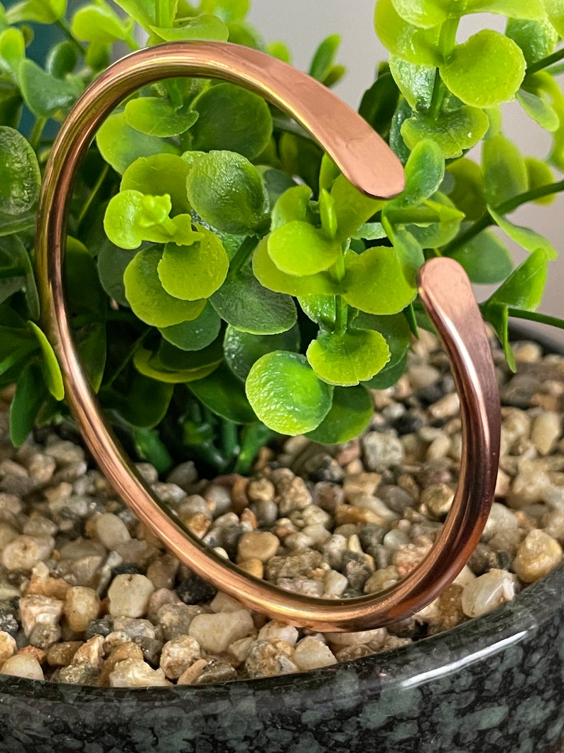Copper Healing Bracelet Hammered Overlap Copper Cuff Bangle Handmade in Nepal Ideal for Gift image 7