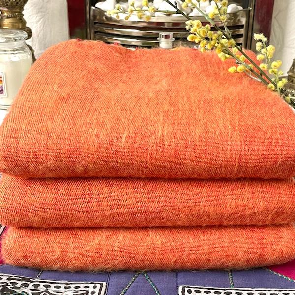 Orange Blanket Etsy