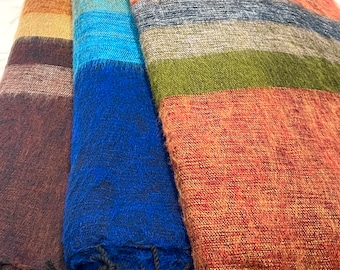 Yak Wool Blanket | Oversized Shawl | Throw | Yoga Meditaion Blankets | Sofa Travel Throw | Camping Wrap | Handmade in Nepal | Ideal for GIft