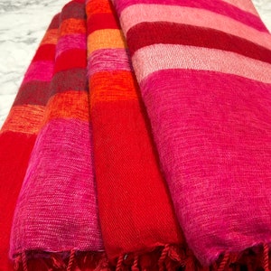 Stripe Colourful Yak Wool Blanket| Sofa Blanket | Throws | Yoga Meditaion Blankets | Travel Blanket Wrap | Handmade in Nepal | Gift for Her