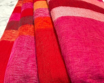 Stripe Colourful Yak Wool Blanket| Sofa Blanket | Throws | Yoga Meditaion Blankets | Travel Blanket Wrap | Handmade in Nepal | Gift for Her
