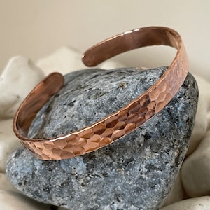Copper Hammered Cuff Bracelet |  Copper Cuff Bracelet | Unisex - Ideal for Gifts | Handmade in Nepal