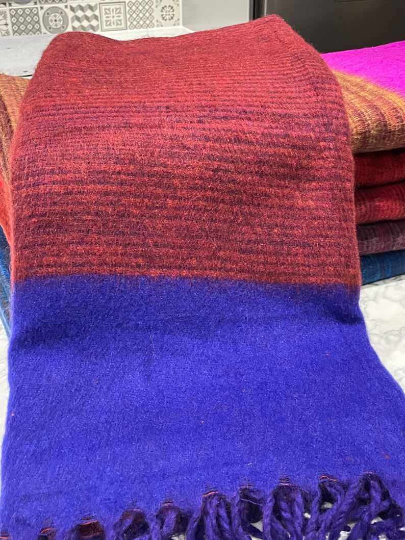 Tibetian Thick Yak Wool Reversible Blanket Handmade Yoga Etsy UK