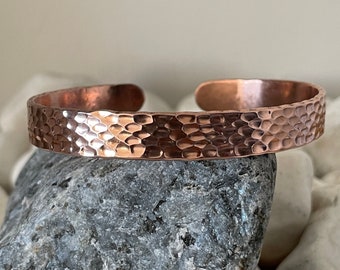Hammered Pure Copper Cuff Bracelet | Copper Cuff Bracelet |  Unisex - Ideal for Gift | Handmade in Nepal