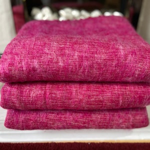 Yak Wolle PINK Decke / Oversized Schal/Überwürfe/Yoga Meditaion Decken/Reise Decke/Wrap/Ideal für Geschenk/handgefertigt in Nepal