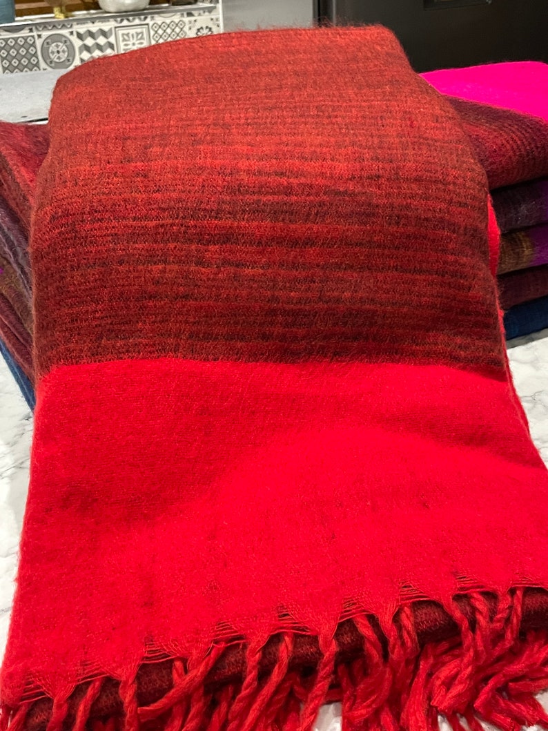 Tibetian Thick Yak Wool Reversible Blanket Handmade Yoga Etsy UK