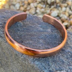 Puur koperen armband - genezende armband - koperen manchetarmband - handgemaakt in Nepal - ideaal als cadeau