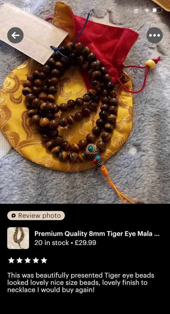 Premium Quality 8mm Tiger Eye Mala Beads Necklace With Tibetan Turquoise Counters Meditation Japa Mala Prayer Mala Handmade in Nepal Etsy UK