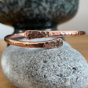 Copper Healing Bracelet Hammered Overlap Copper Cuff Bangle Handmade in Nepal Ideal for Gift image 8