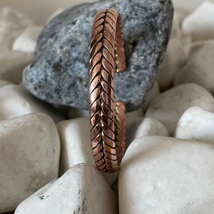 Copper Bracelet Handmade Plaited Copper Bracelet Made in Nepal Ideal for Gift image 3