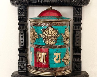 Tibetan Prayer Wheel - Handmade in Nepal - Ideal for Gift