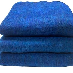 Blue Yak Wool Blanket / Oversized Shawl/Throws/Yoga Meditaion Blankets /Sofa Throw/Travel Throw/Camping Wrap/Handmade in Nepal