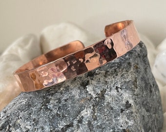 Copper Hammered Cuff Bracelet |  Copper Cuff Bracelet | Unisex - Ideal for Gifts | Handmade in Nepal