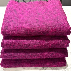 Yak Wool Blanket/ Pink&Black blended/Handmade in Nepal/Oversized Warm /Handloomed Blanket/Soft and Warm/Ideal for Gift
