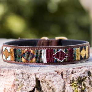 Maasai Hondenhalsband Maasai Hondenhalsband Berber Etnisch Weven Afrikaanse Halsband Veelkleurig afbeelding 2