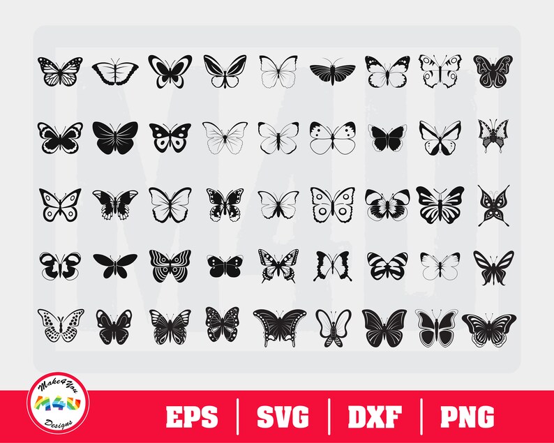 Download Clipart Stencil Printable Butterfly Svg Png Eps Silhouette And Cut Files Dxf Paper Party Kids Craft Supplies Tools Kromasol Com