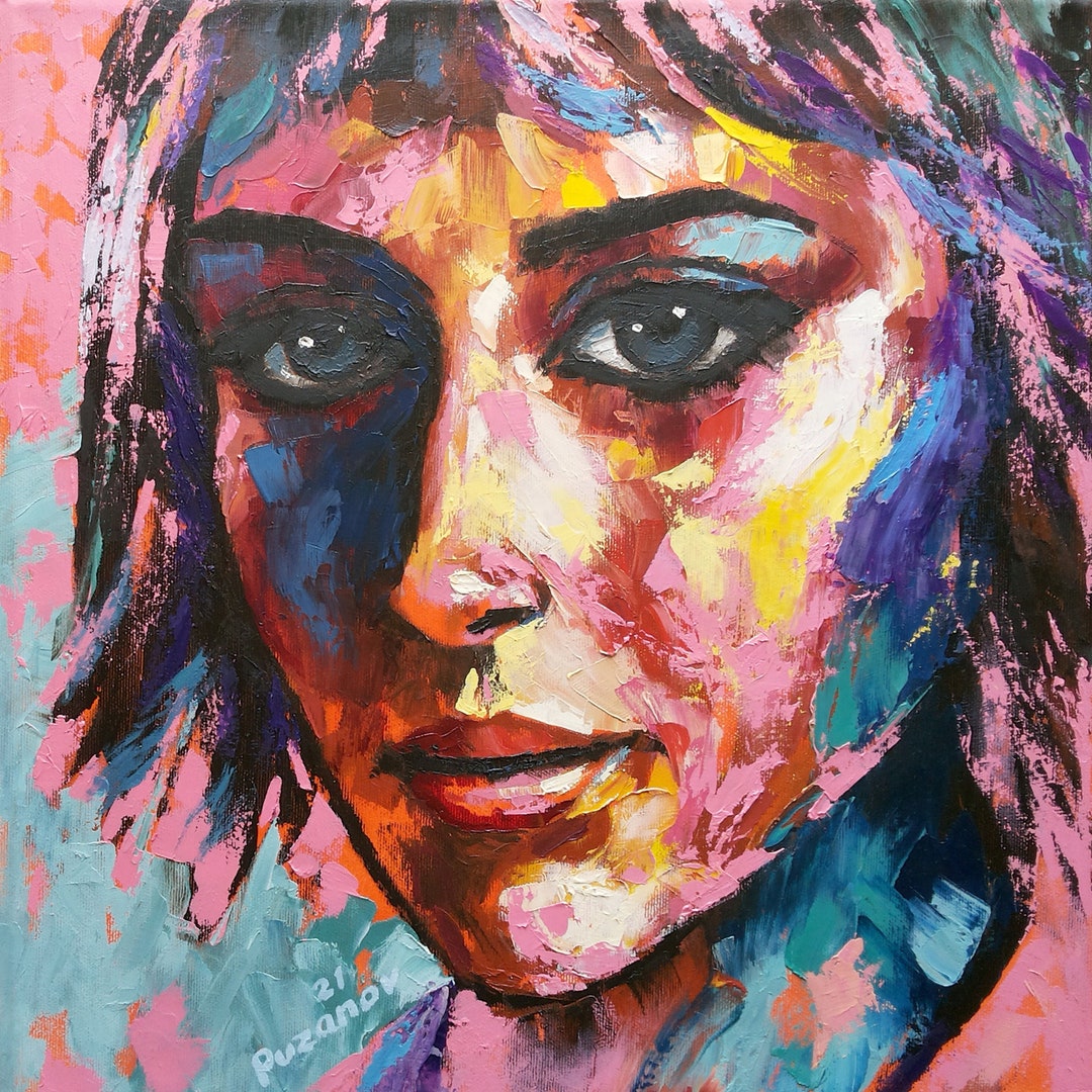 Original Impasto Palette Knife Oil Painting. Fictive Portrait. - Etsy