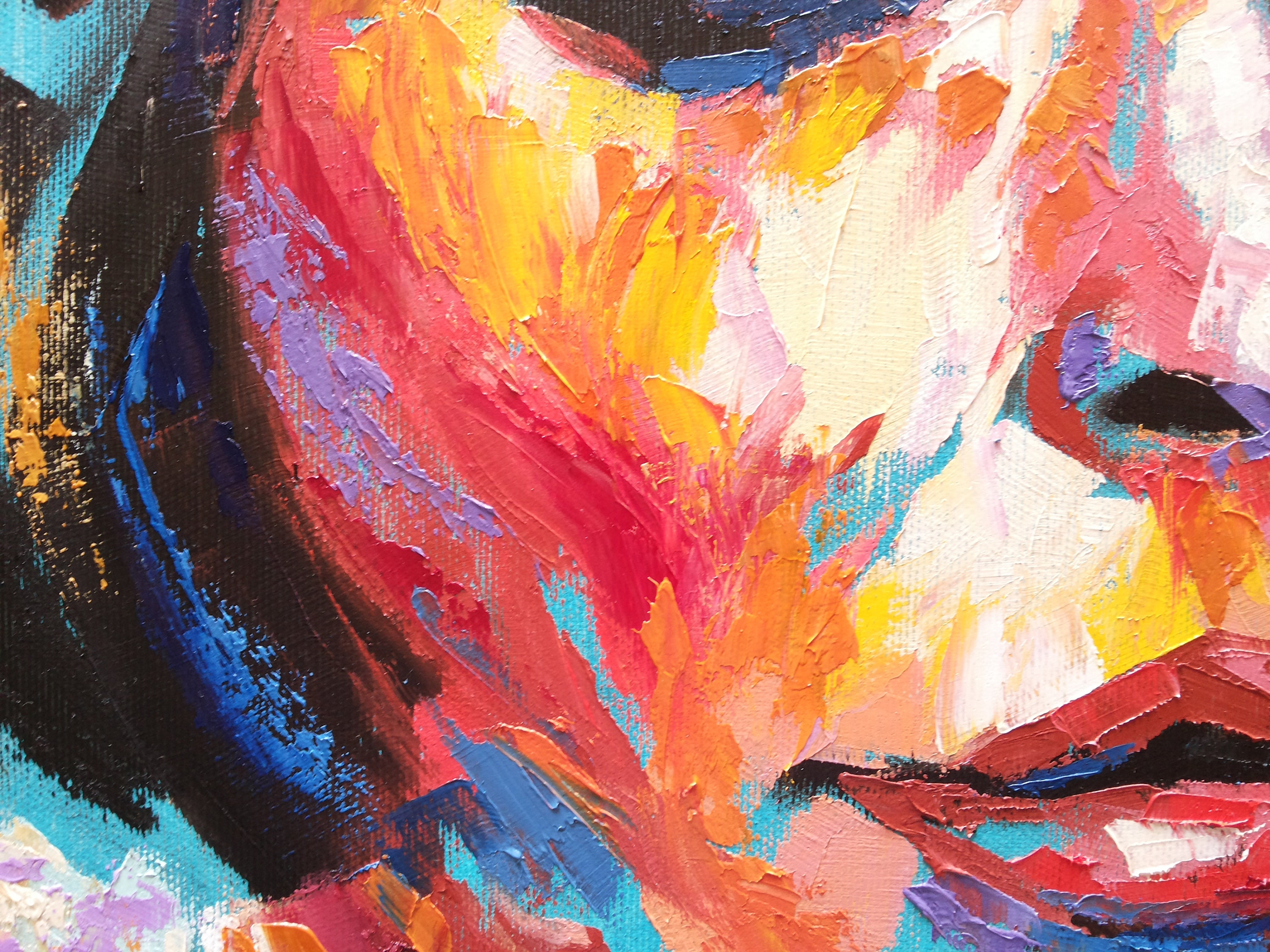 Custom IMPASTO Portrait Palette Knife Painting From Your Etsy