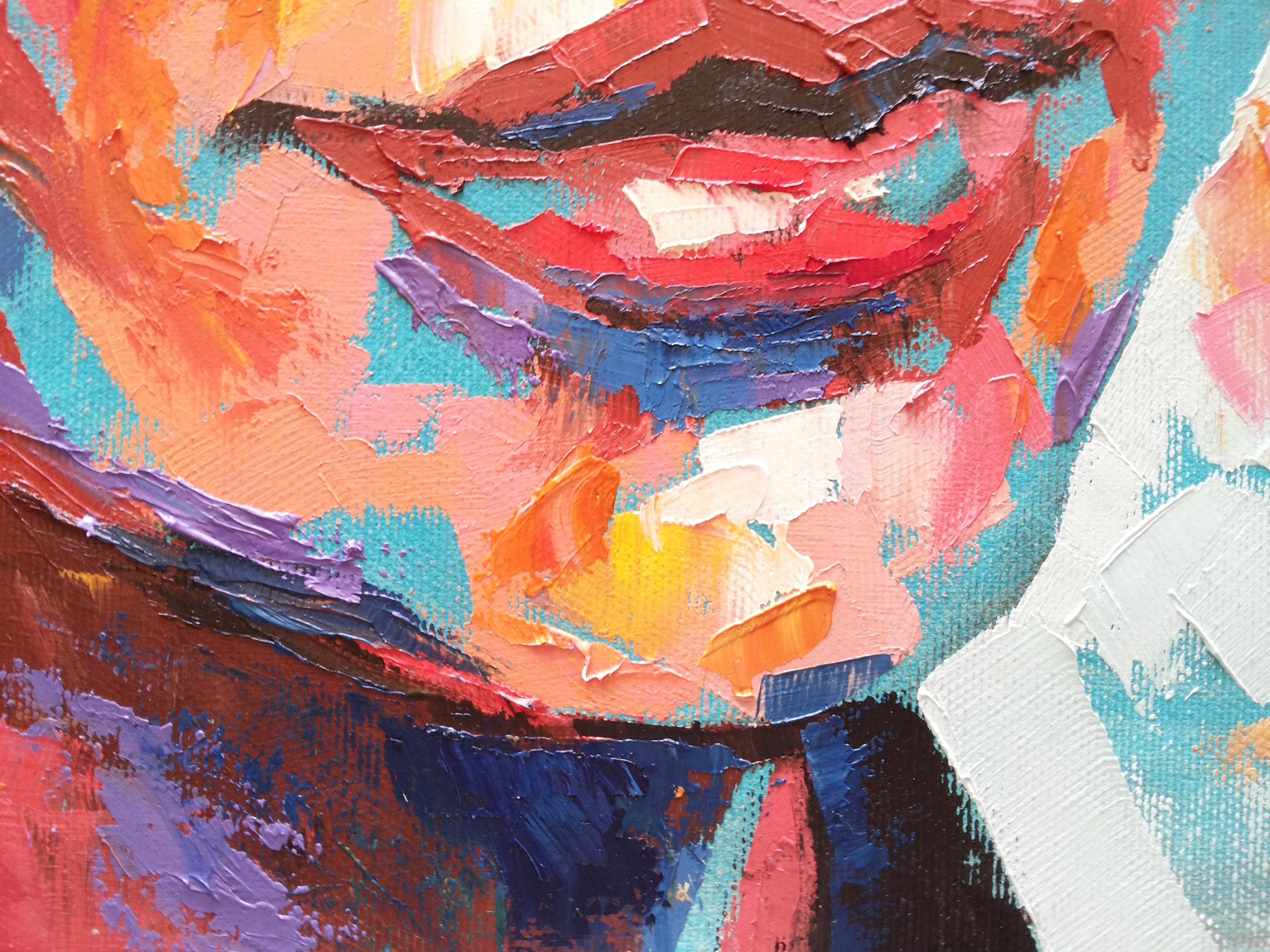 Custom IMPASTO Portrait Palette Knife Painting From Your | Etsy
