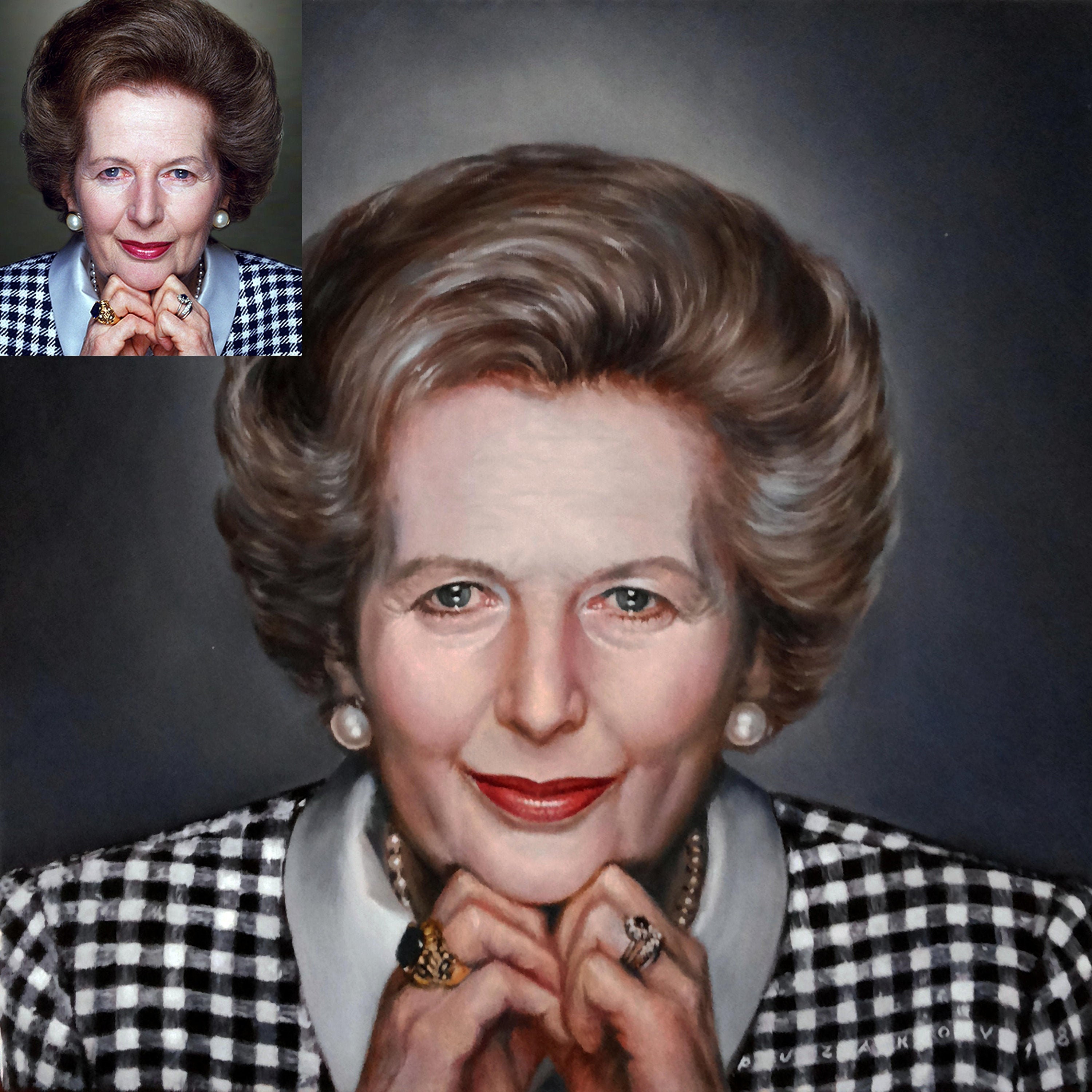 custom portrait painting from photo near me