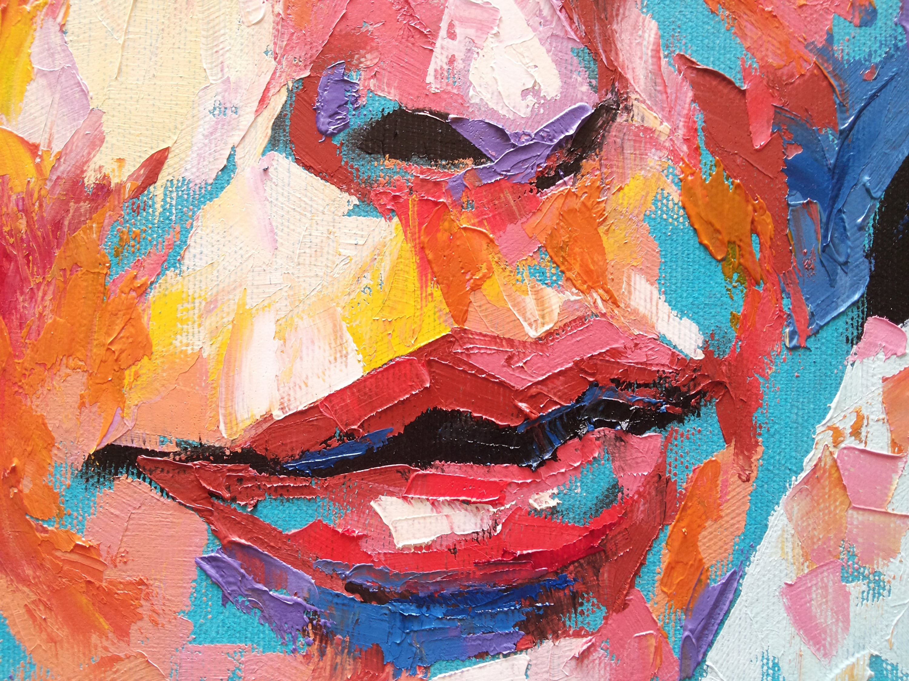 Custom IMPASTO Portrait Palette Knife Painting From Your Etsy