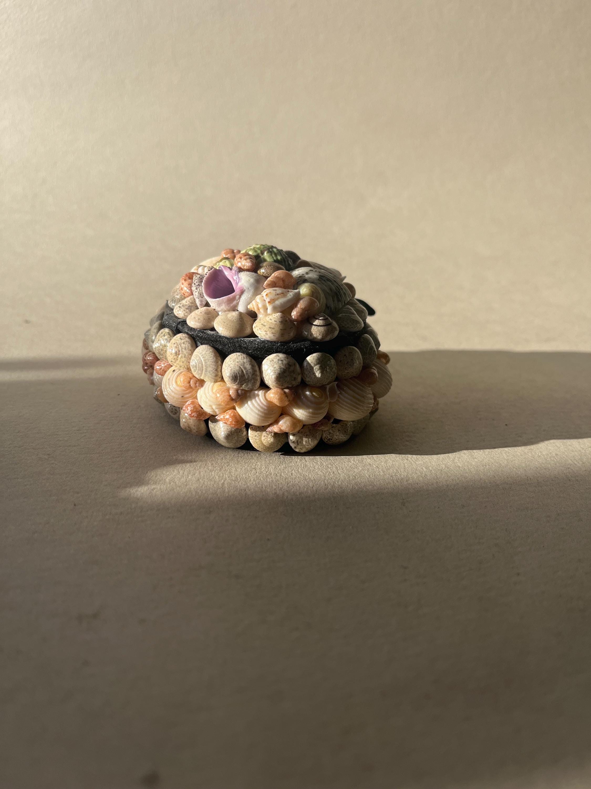 Boîte à Bijoux Vintage En Coquillages - Décor Fait Main, Souvenir Bord De Mer, Occasion