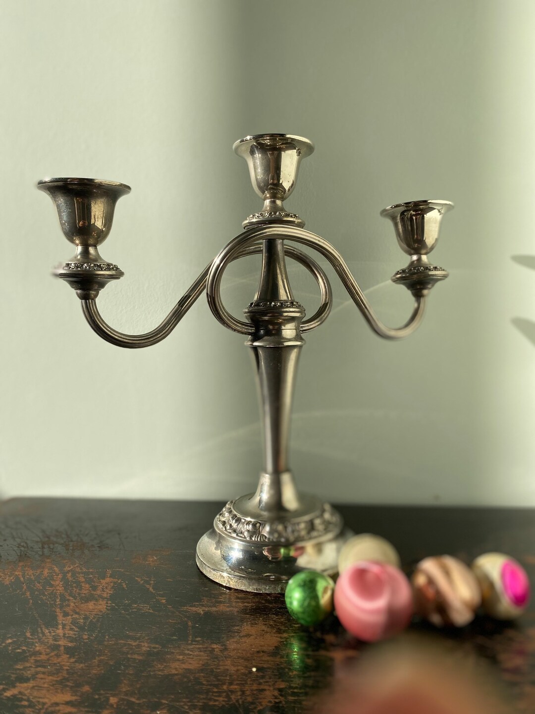 Vintage Silver Plated Candelabra Silver Plated Candles Etsy UK