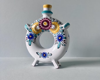 陶器製 花かご イタリア製ハンドペイント 陶器製 花かご イタリア製ハンドペイント