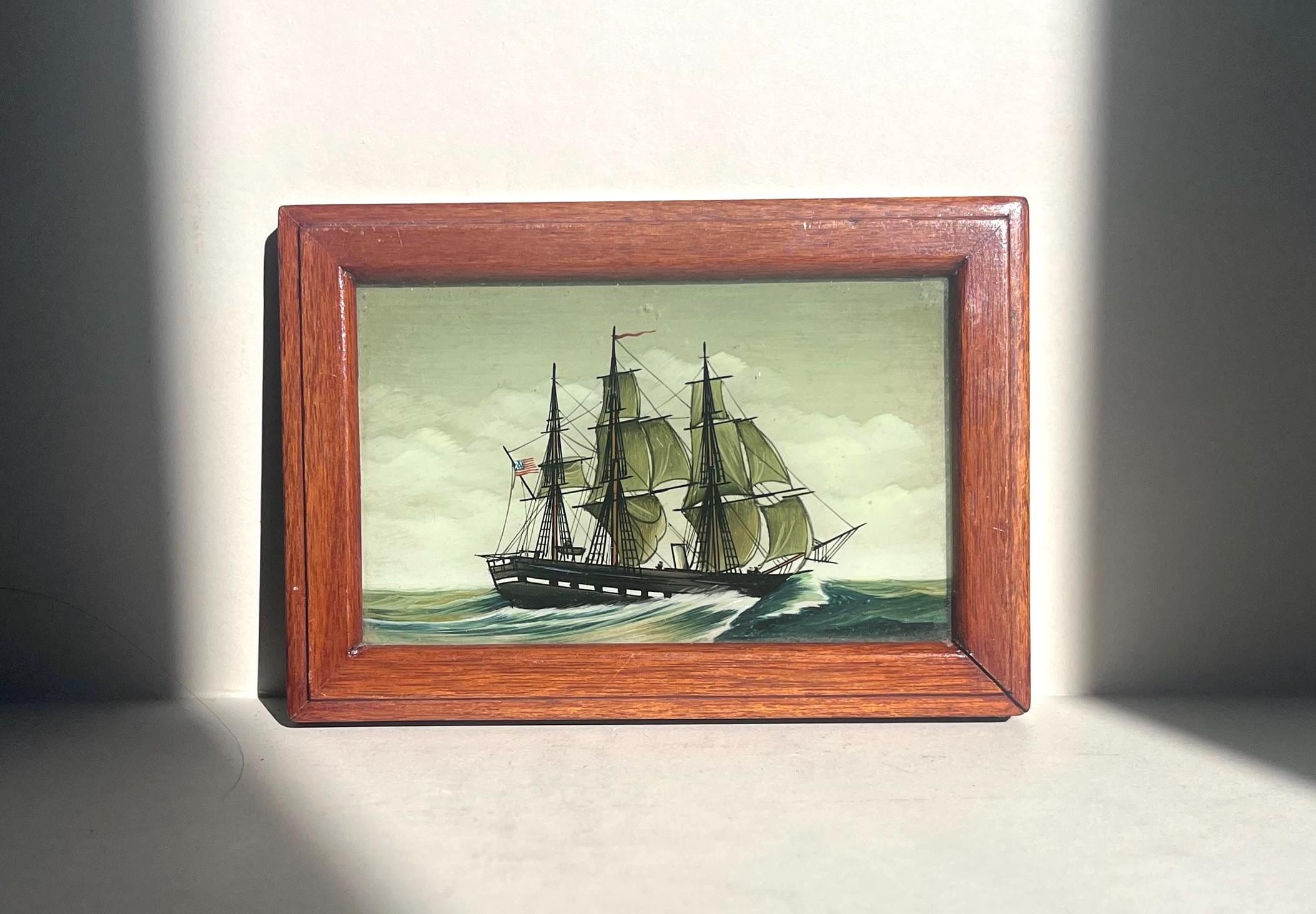 Reverse Glass Painting Boat - Etsy Reverse Glass Painting Boat - Etsy