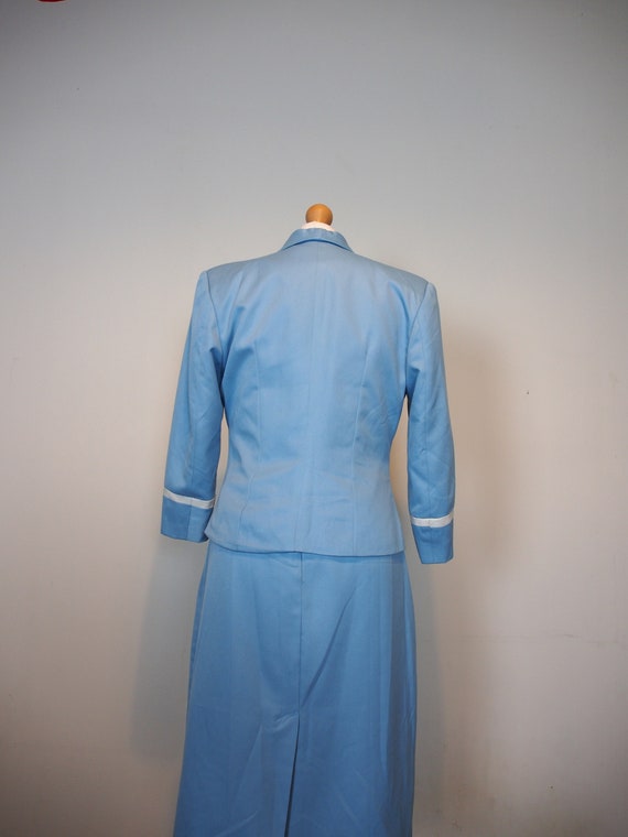 Beautiful 1950s medium sky blue dress and jacket … - image 5