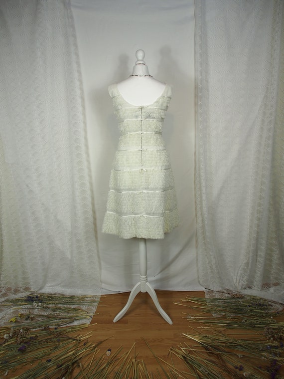Amazing 1960s Harrods white lace mini dress - image 5