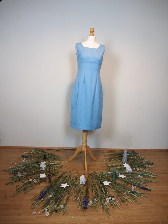 Beautiful 1950s medium sky blue dress and jacket … - image 7