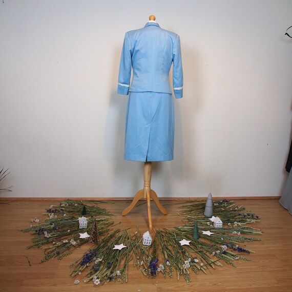 Beautiful 1950s medium sky blue dress and jacket … - image 4