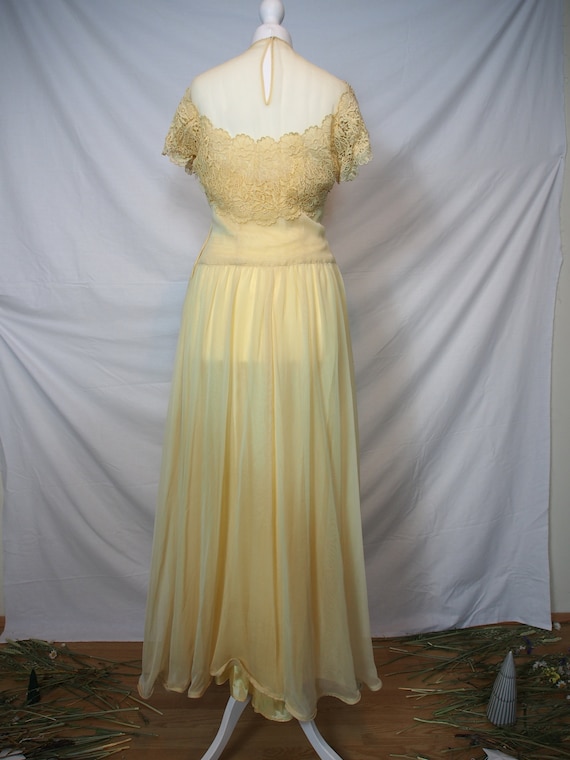 Beautiful 1950s pastel yellow Fred Perlberg maxi … - image 6