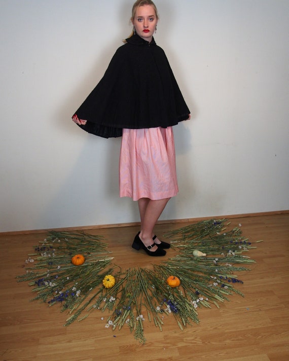 Beautiful Victorian mourning cape with jet beading