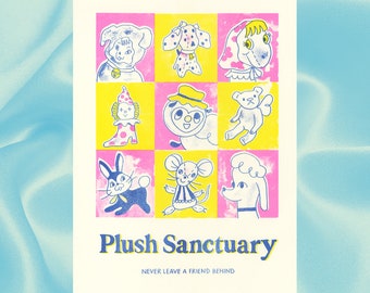 Plush Sanctuary Risograph Print