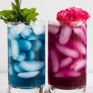 Butterfly Pea Flower & Hibiscus Flower Tea Set - Tea Lovers, Herbal Teas, Tisanes, Foodie Gifts