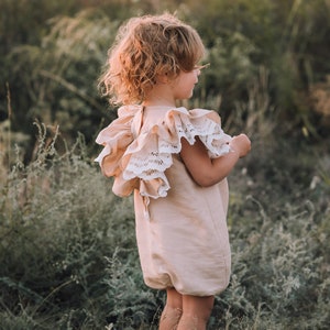 Beige sitter outfit, Boho cake smash outfit, 1st birthday outfit, baby girl outfit, half birthday outfit, sitter romper
