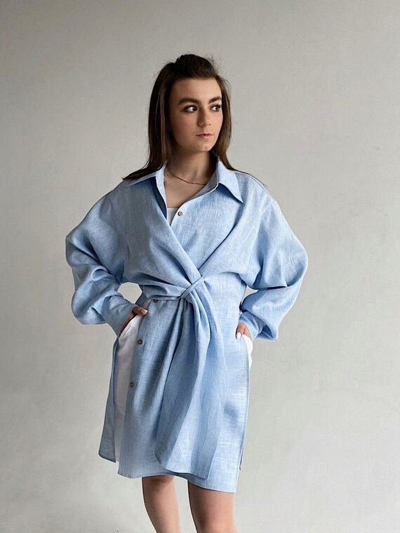 pure linen dress for women Linen Maxi Dress with Pockets main image 0